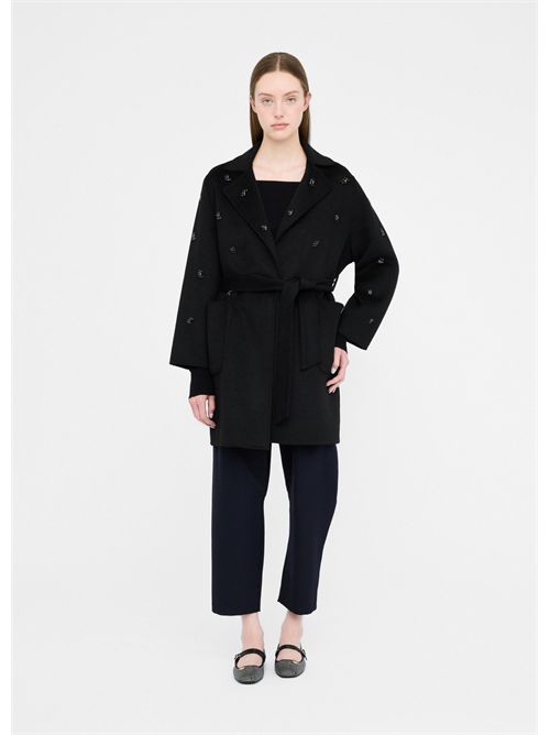 Cappotto in lana con ricami gioiello LIU JO | MF5111T4627/22222